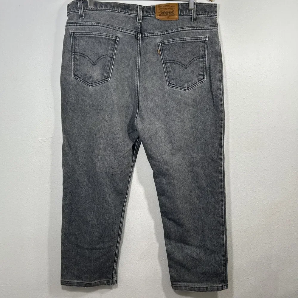Vtg Levis 540 Jeans Mens 40X30 Gray Flex Denim Orange Tab‎ Grunge 90s